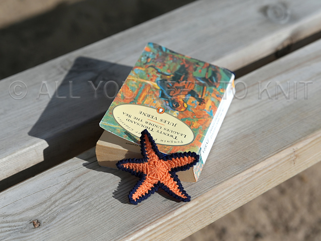 Crochet Bookmark "Sea Comet"