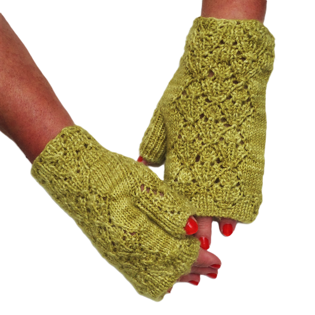 Bouquet Fingerless Mitts DK