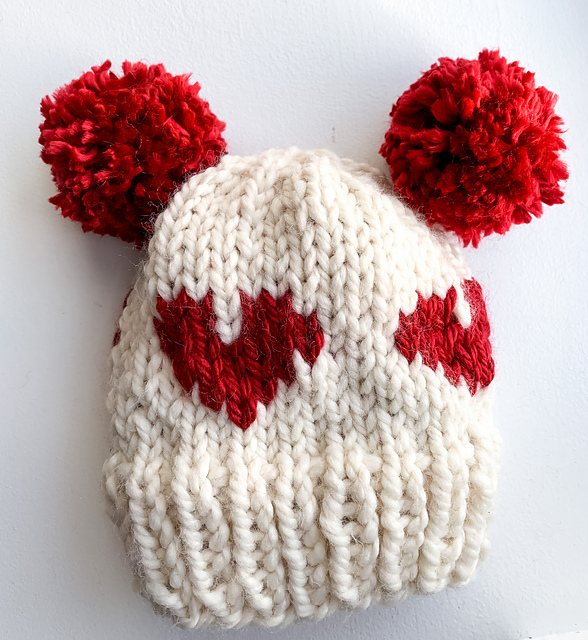 Chunky Hearts Beanie