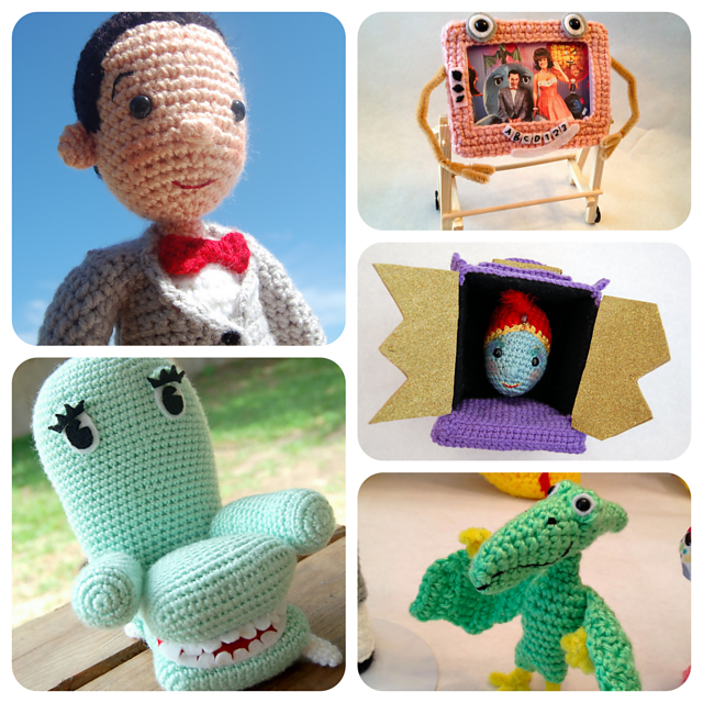 Pee-wee's Playhouse Set of Five Amigurumi Patterns Peewee