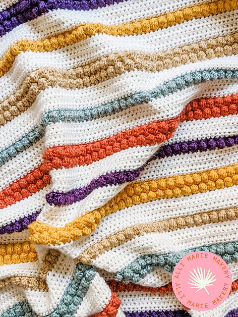 The Bobbles and Stripes Blanket