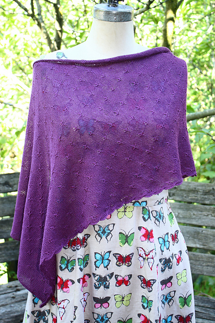 Butterflies and Cables Shawl