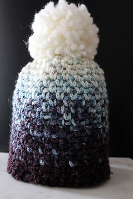 Ombre Pompom Toque