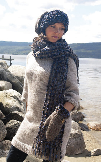 Chunky scarf with hat and mittens – MR11-2