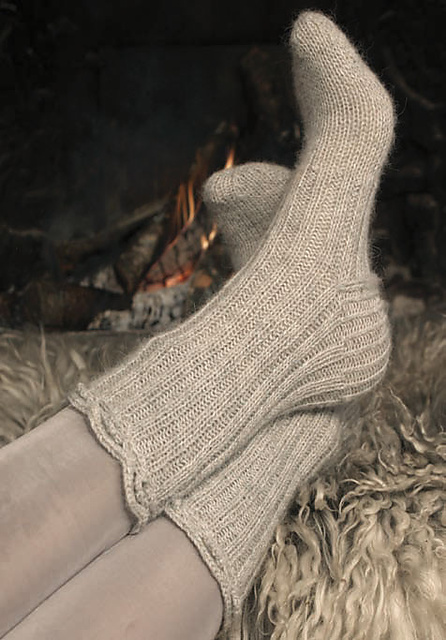 Socks with crochet edging