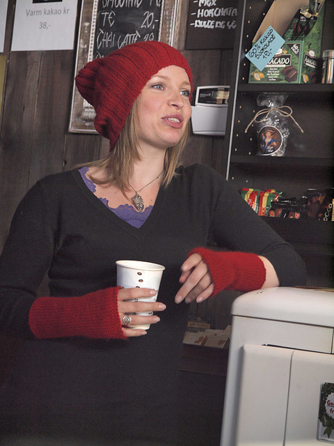 Beginner's wristwarmers/Nybegynner pulsvanter