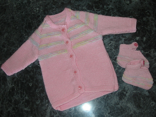 Garter ridge yoke cardigan