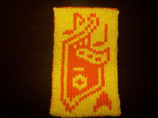 Spock's Vulcan Lyre Star Trek TOS DoubleKnit Potholder