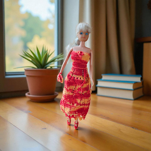 Autumn dress for Barbie/Sindy
