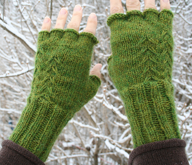 Fern Fingerless Gloves