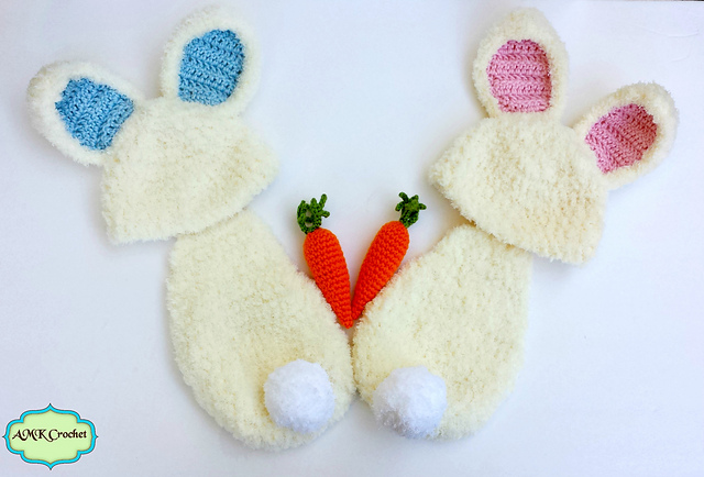 Baby Bunny Hat, Cape, and Carrot Set