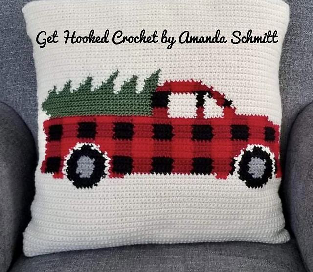 Christmas Truck Pillow