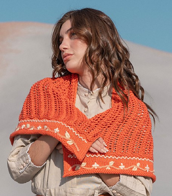 Cloe Embroidered Shawl