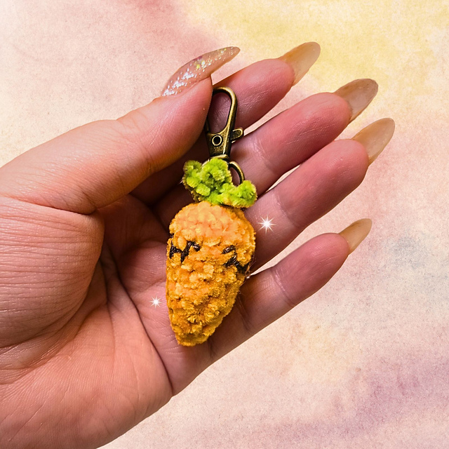 Sleepy Carrot Keychain
