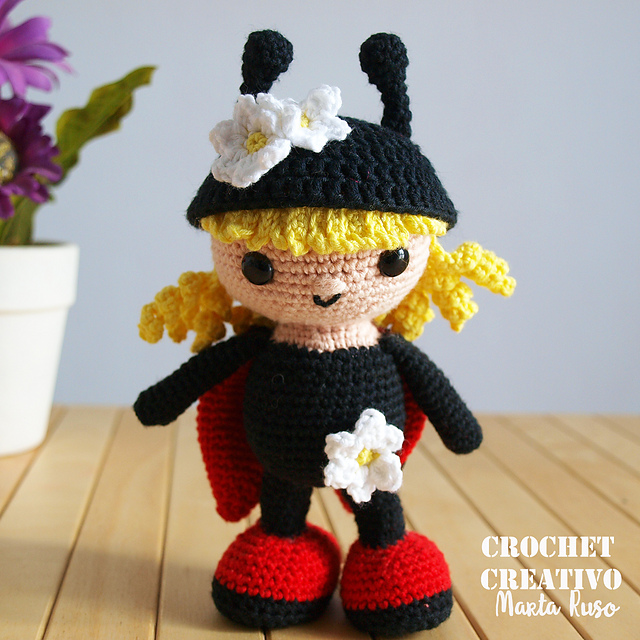 Mariflower - Ladybug amigurumi doll