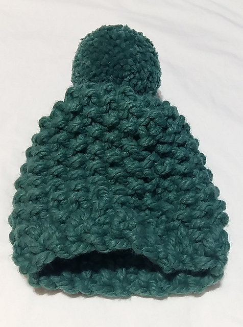 Gorro en punto de arroz
