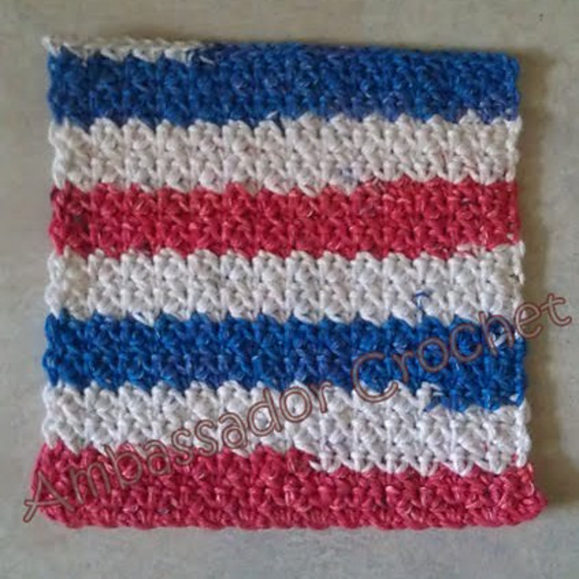 Red, White, & Blue Dishcloth