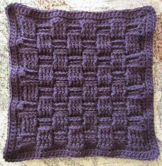 Basketweave 12" Afghan Square