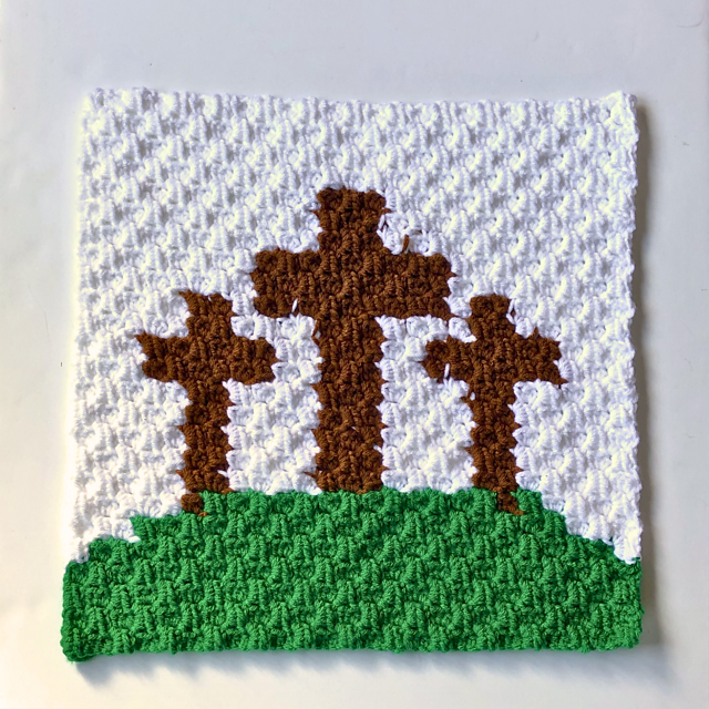 Easter Cross Blanket Square