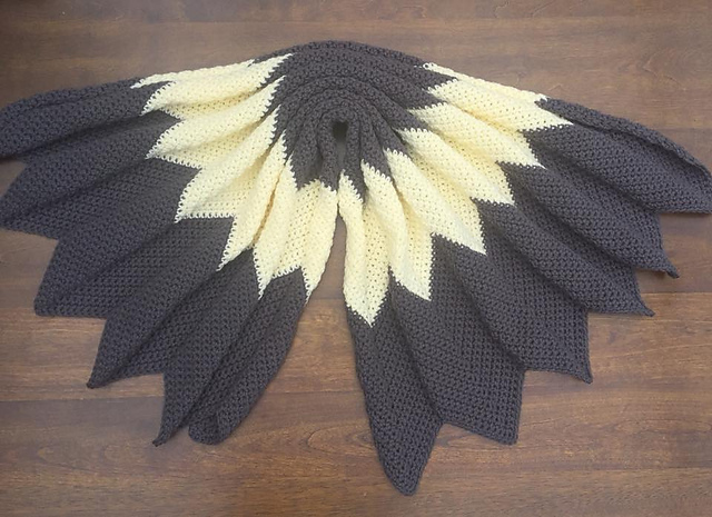Waves of Grayce Chevron Baby Blanket