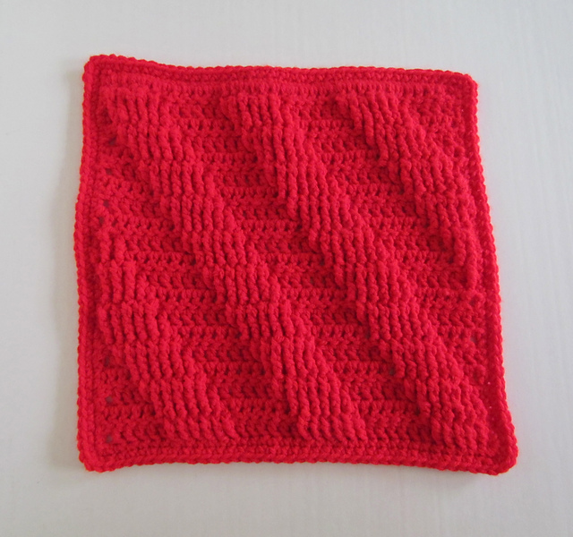 Mountain Ridges Textured Afghan Square