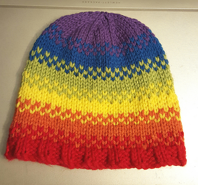 Pixelated Striped Hat
