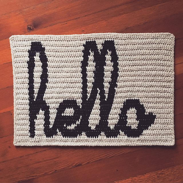 Ravelry: Hello Doormat pattern by Brittany Smoot