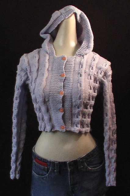 Women's Cropped Cabled Hoodie by Farmhouse