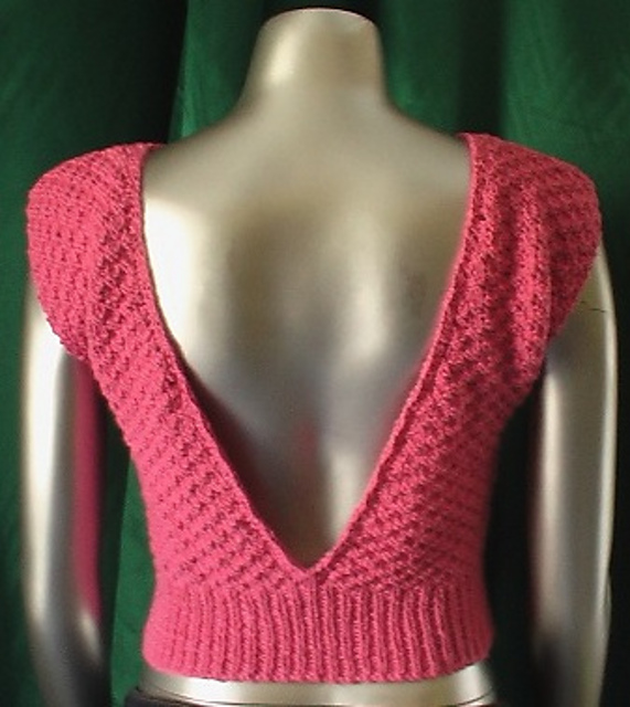 Plunging Back Summer Top in Pretty Pink
