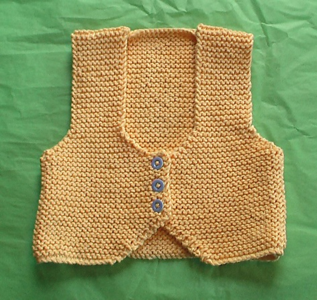 Girls Garter Stitch Vest