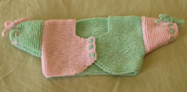 Easy Baby Cardi in Garter St.
