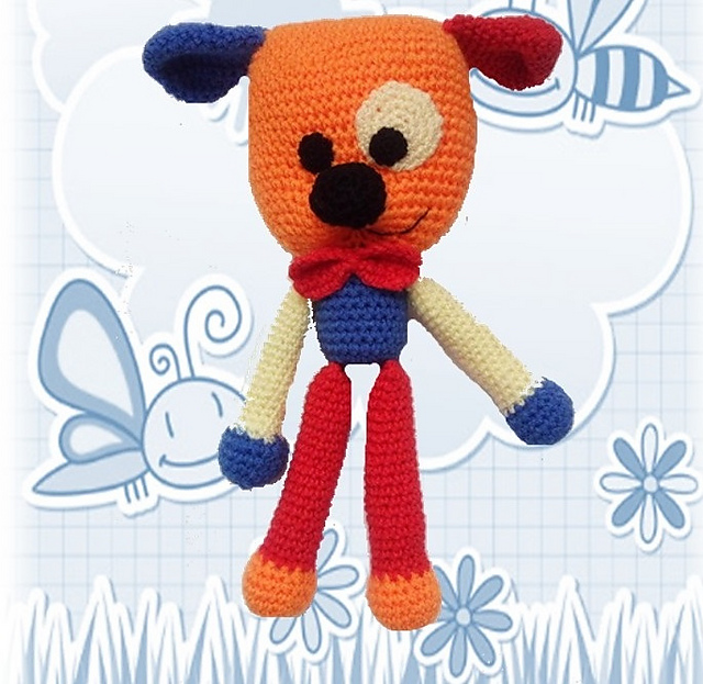 Dog rattle for babies