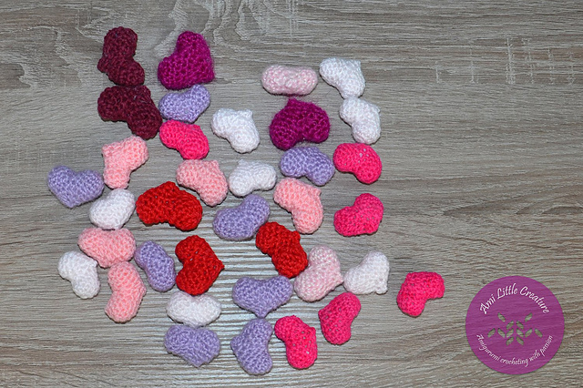 Amigurumi heart 3D