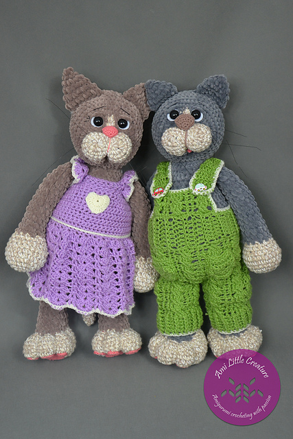 Amigurumi Cats in love