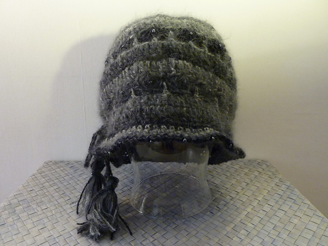 Deep winter cloche hat