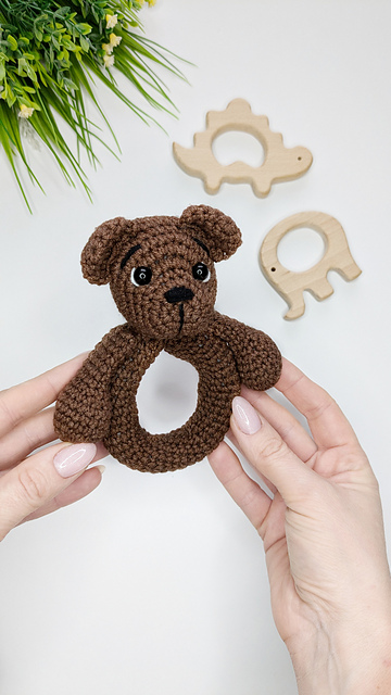 Bear baby rattle