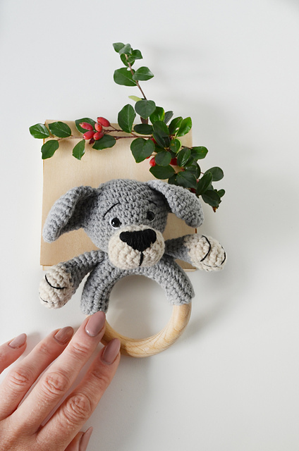 Dog baby rattle