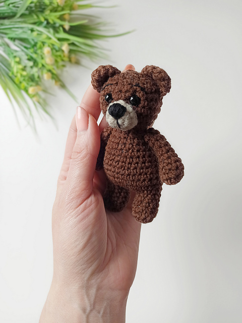 Teddy Bear Amigurumi Keychain