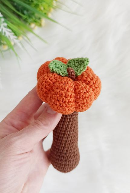Pumpkin Baby Rattle
