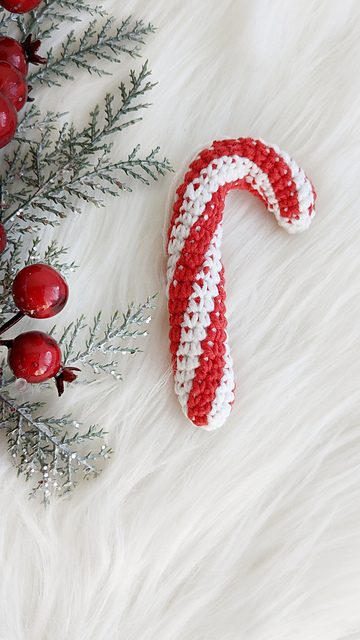 Candy cane ornament