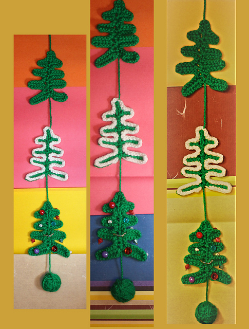 Three Christmas trees