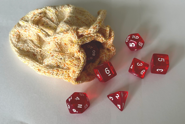 Dragon Scale Dice Bag Knitted