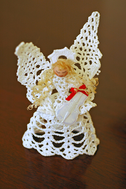 Crocheted Angel with Butterfly Wings