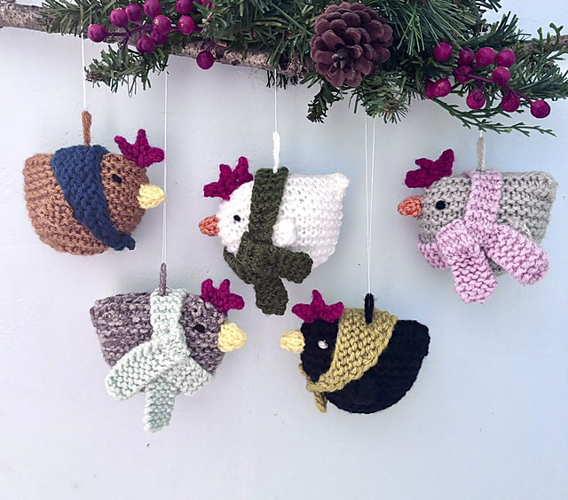 Chicken Christmas Ornaments