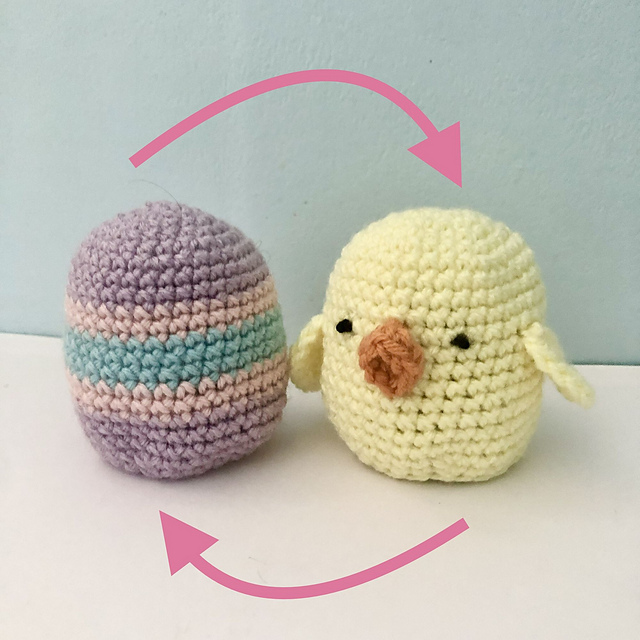 Reversible Easter Egg and Chick Pattern