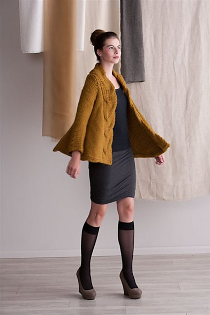 Mirrored-Cable Swing Coat
