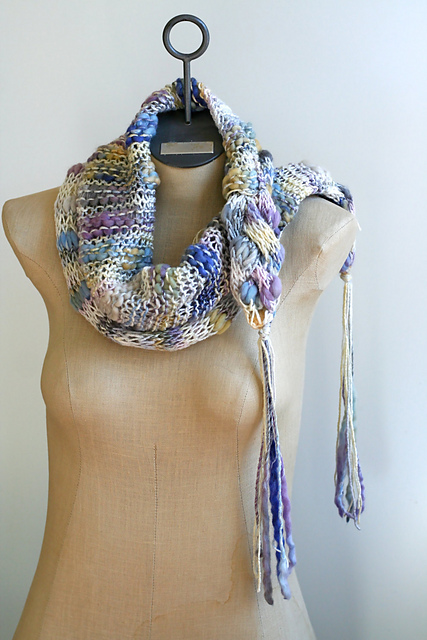 Ivory Clouds Braided Shawlette