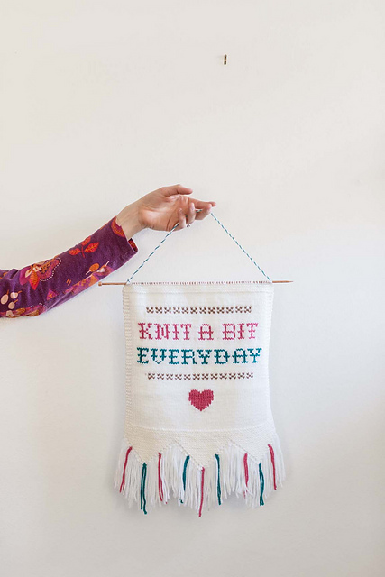 Knit a Bit Wall Hanging
