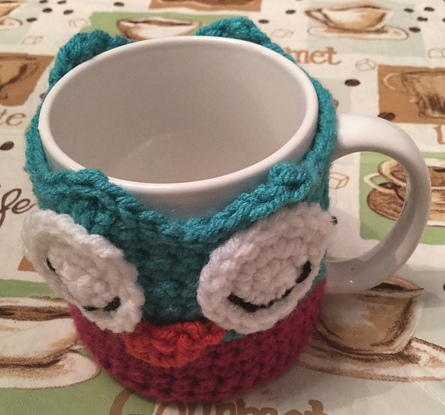 Janus the Owl Coffee Cup Cozy