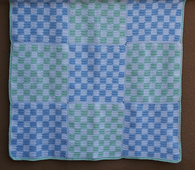 Gingham Check Baby Blanket